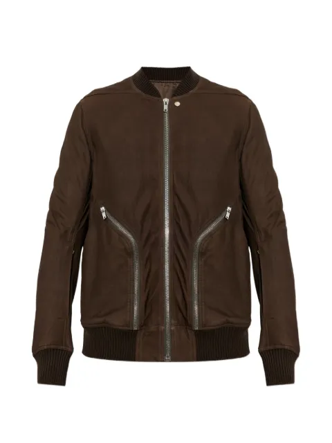 Rick Owens zip-detail leather jacket