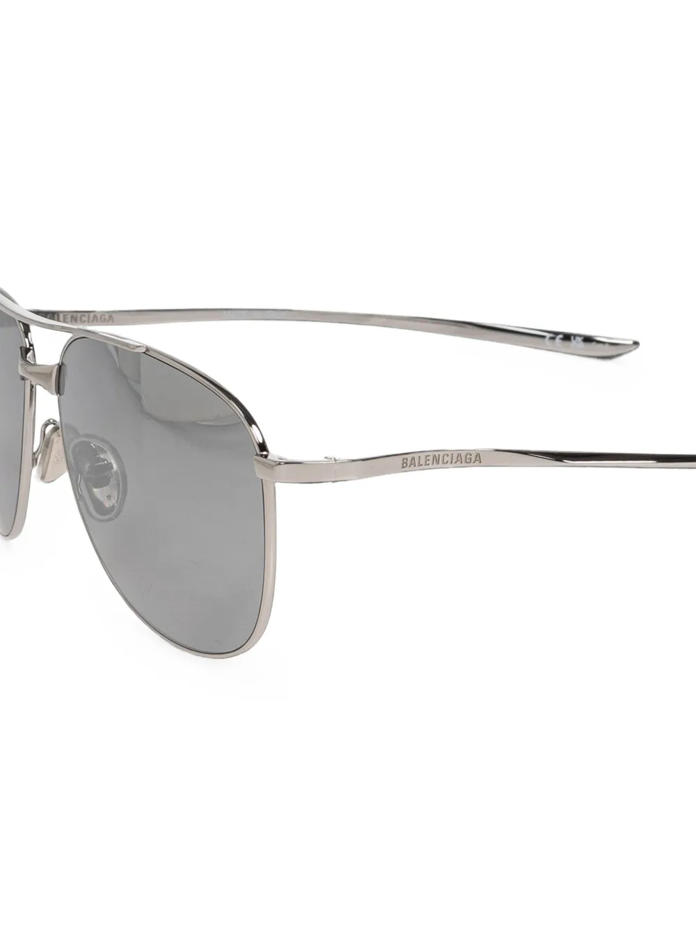 Balenciaga Eyewear Monday zonnebril met piloten montuur van licht ruthenium Zilver