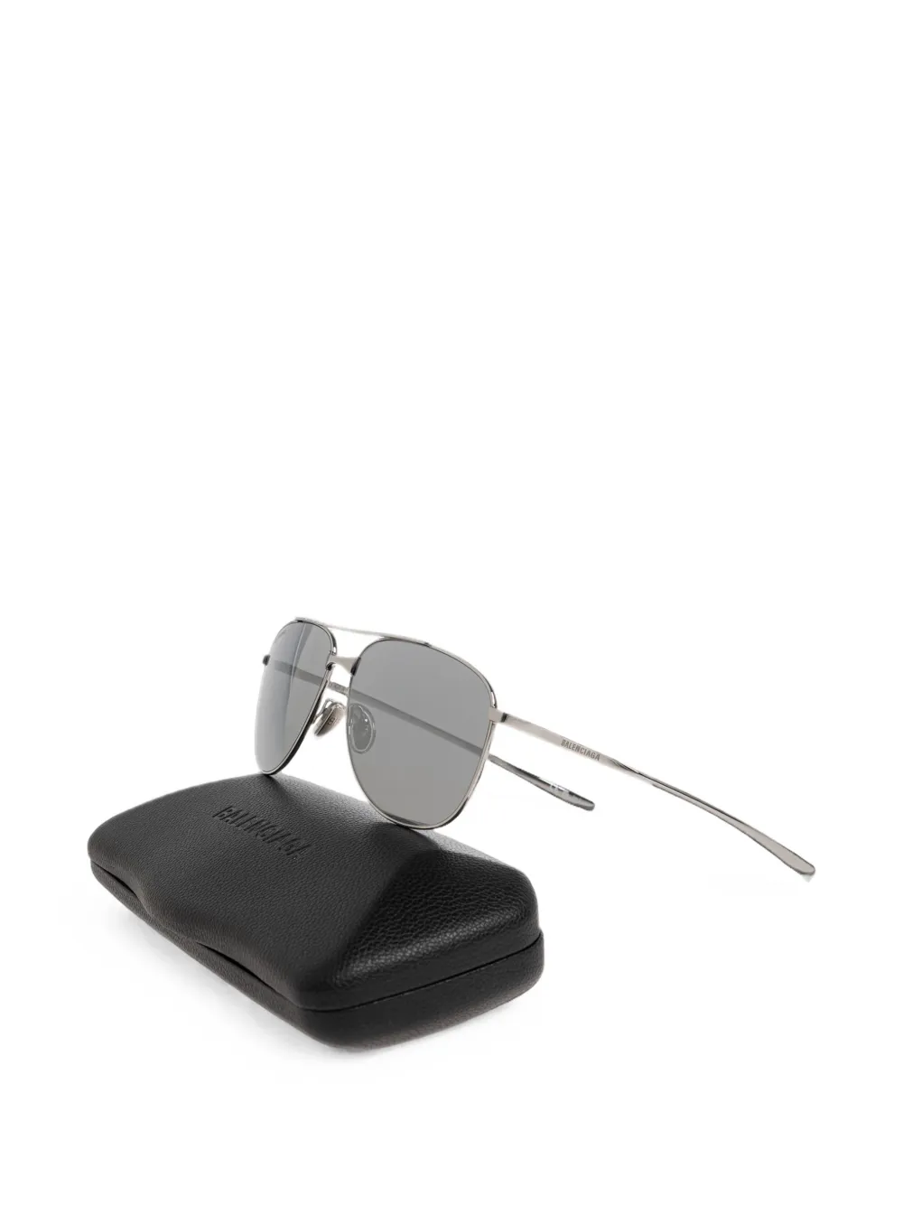 Balenciaga Eyewear Monday zonnebril met piloten montuur van licht ruthenium Zilver