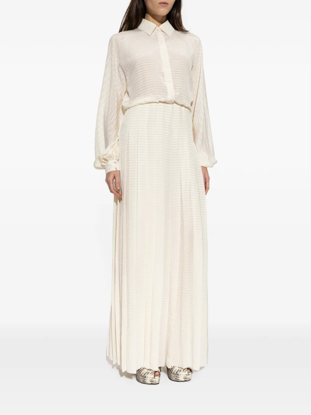 FENDI Zijden jurk Beige