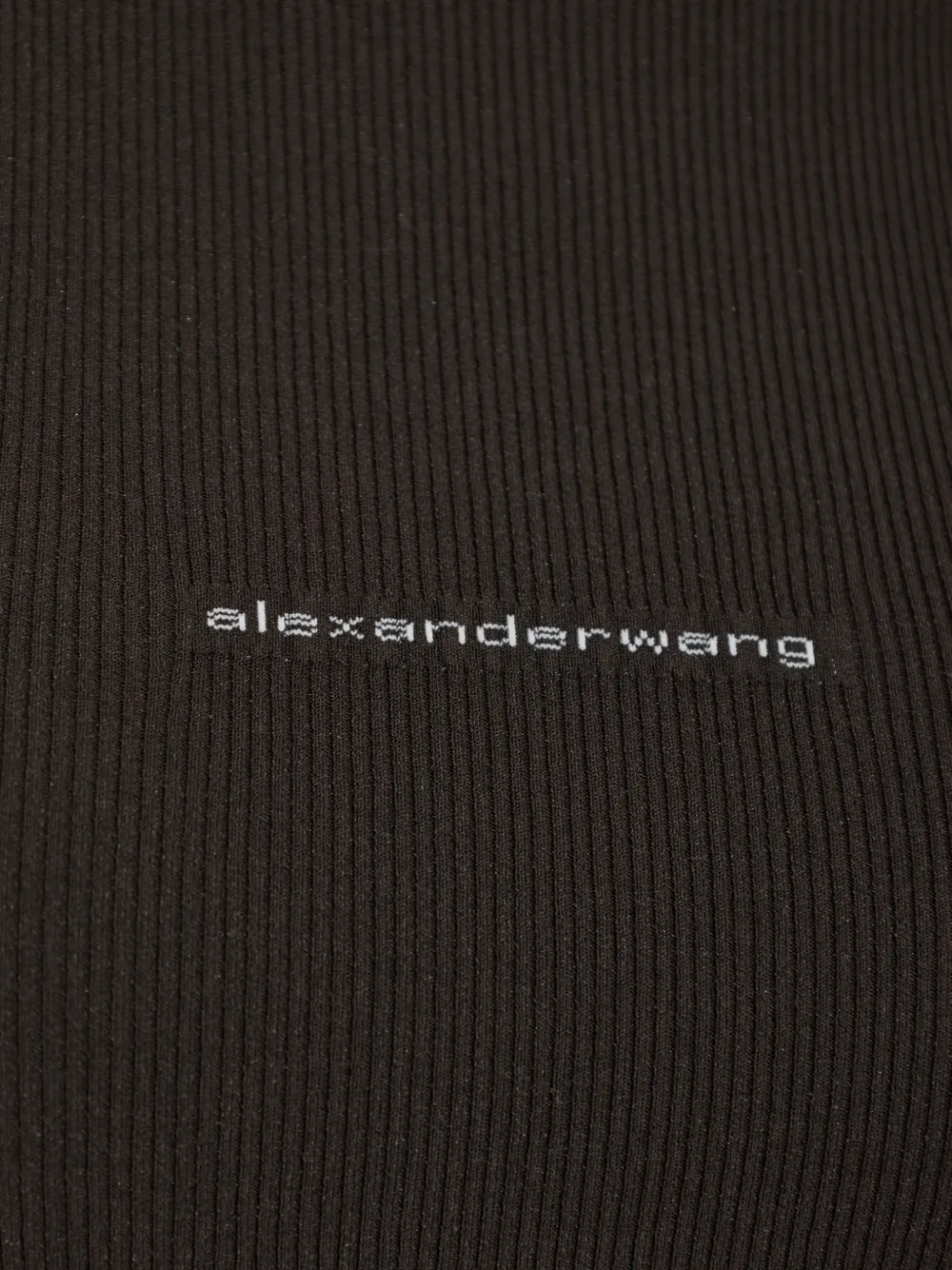 Alexander Wang Geribbelde trui met logoprint Bruin