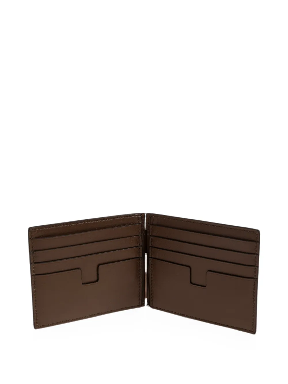 TOM FORD Portemonnee met hagedissen-effect en geldclip Bruin