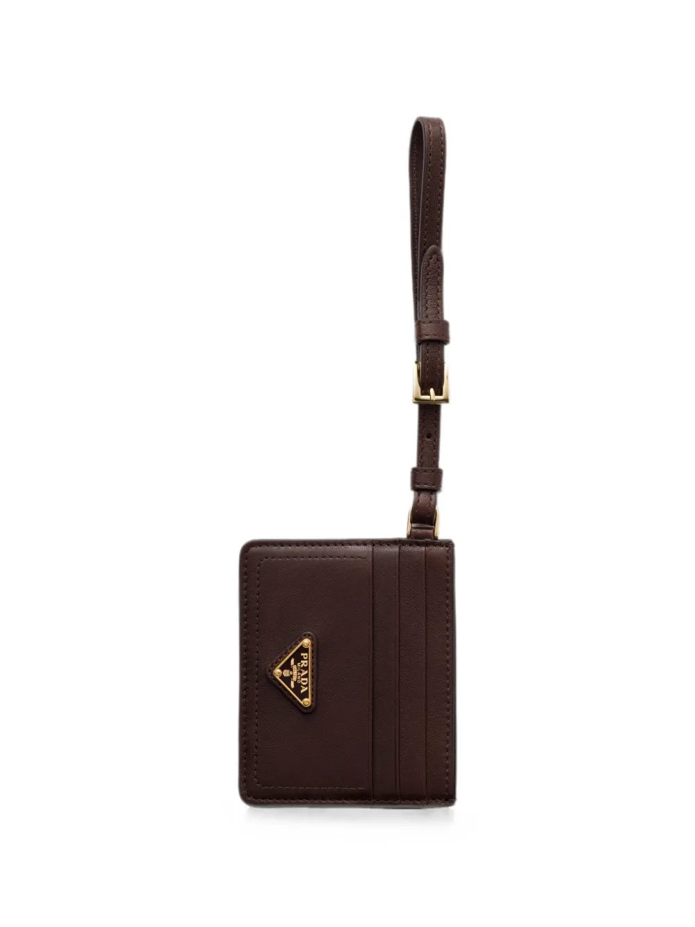Prada nappa leather card holder - Braun