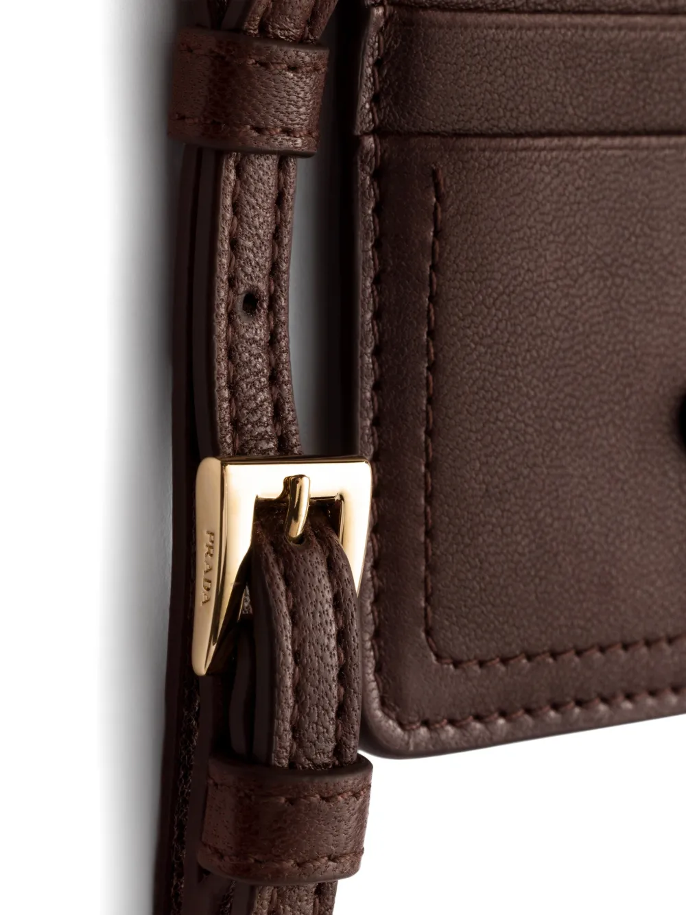 Prada Pasjeshouder van nappaleer Bruin