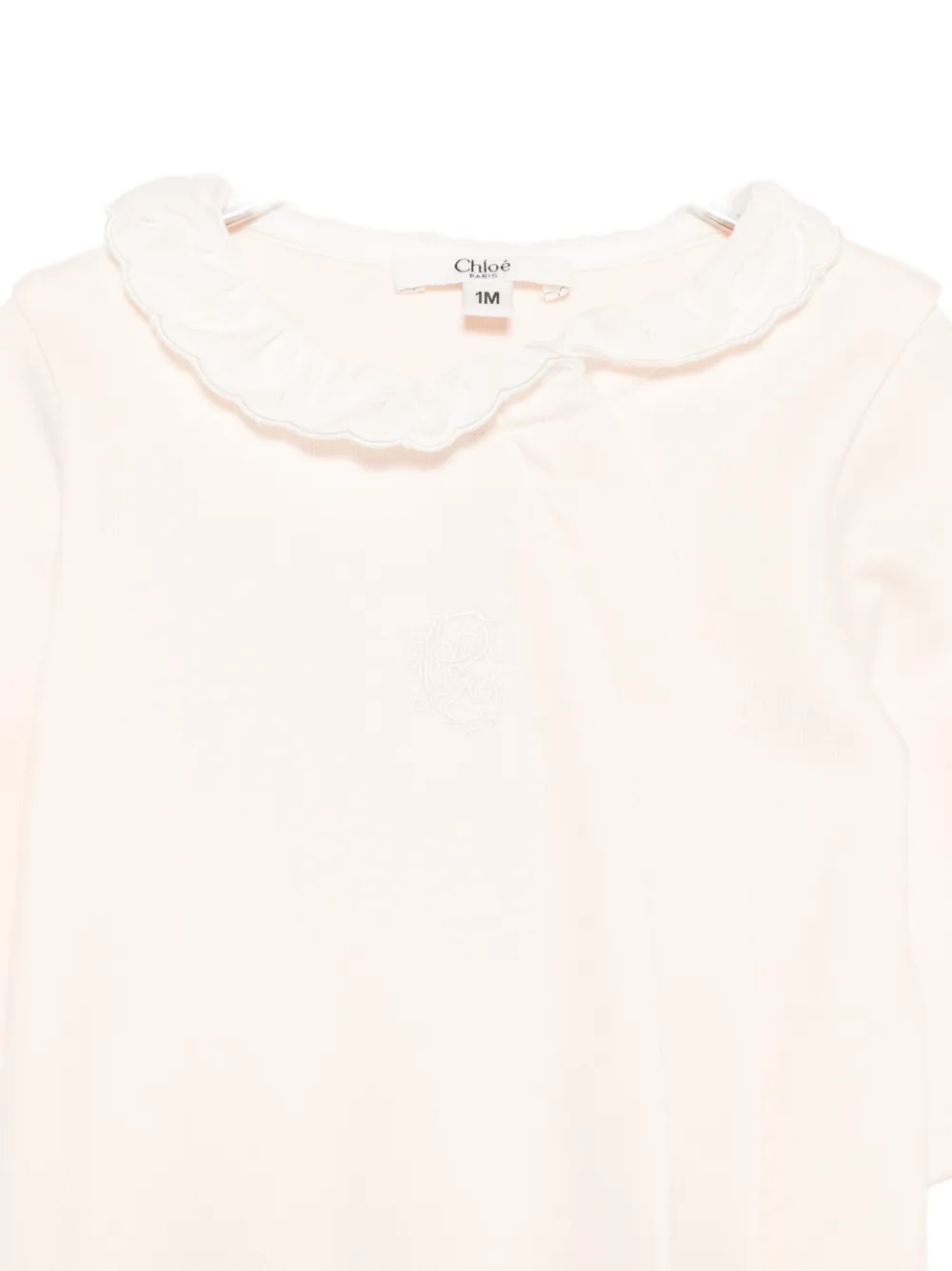 Chloé Kids Drie rompers met ruchekraag Roze