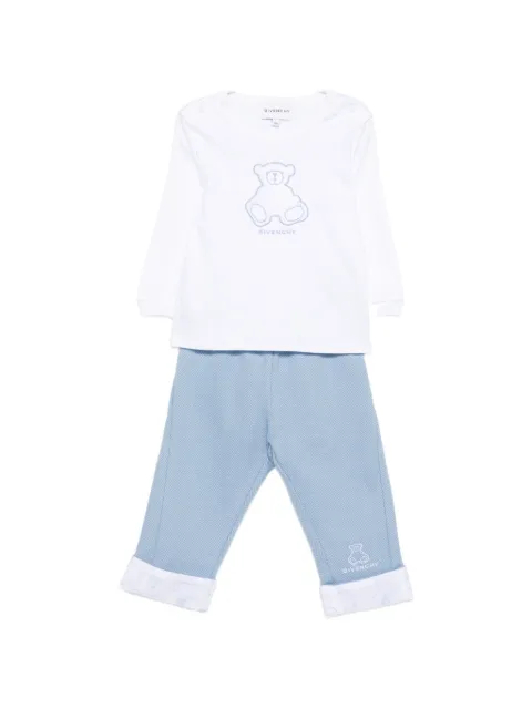 Givenchy Kids teddy bear-print herringbone babywear set (set of three)