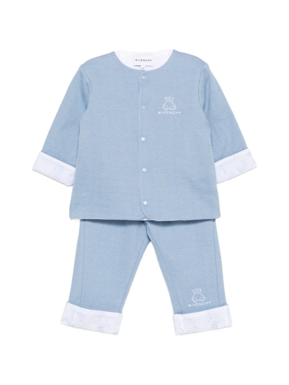 Givenchy Kids Strampler-Set mit Teddy-Print (3er-Set) - Blau