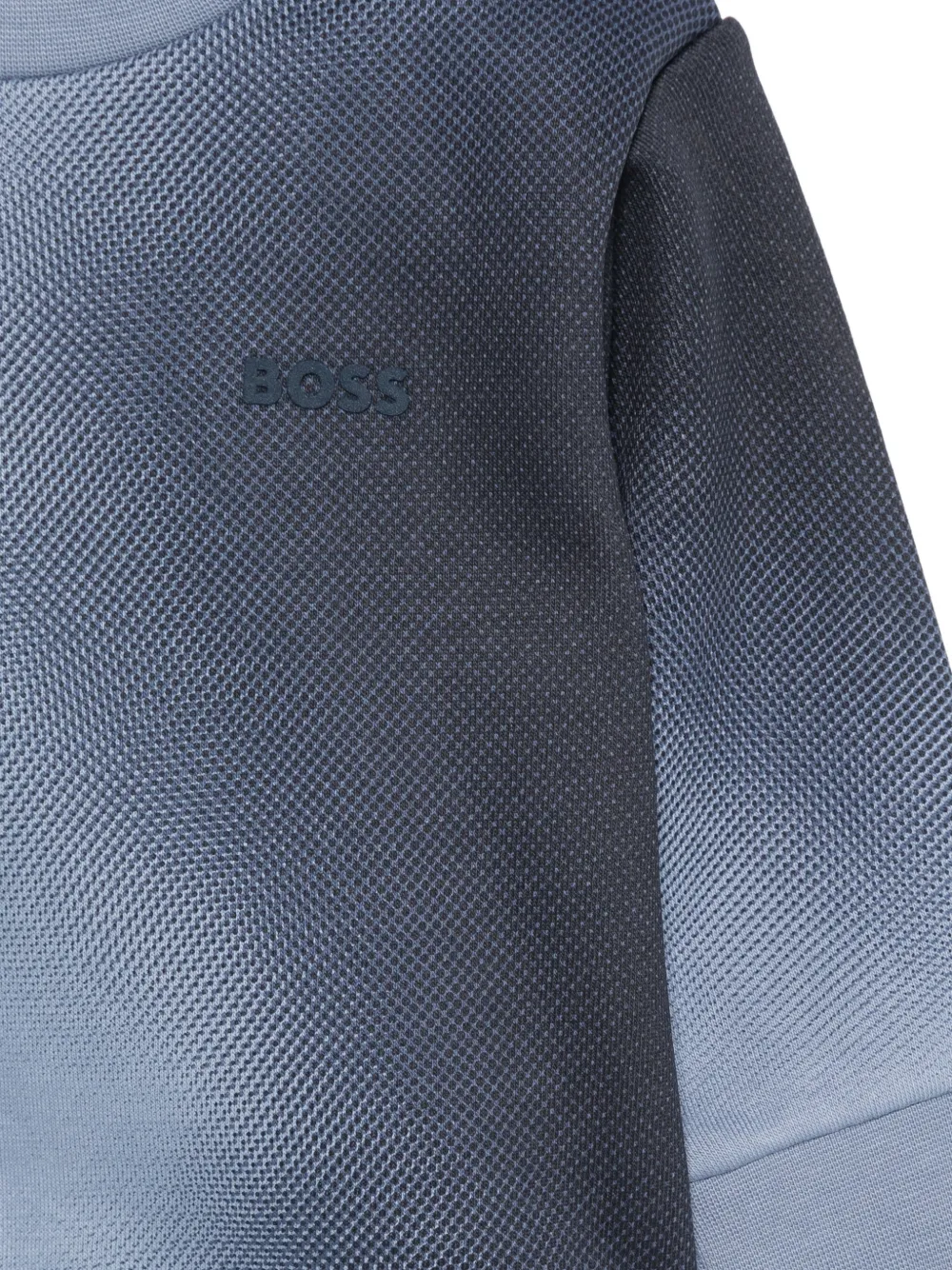BOSS Kidswear Trui met logoprint en kleurverloop Blauw