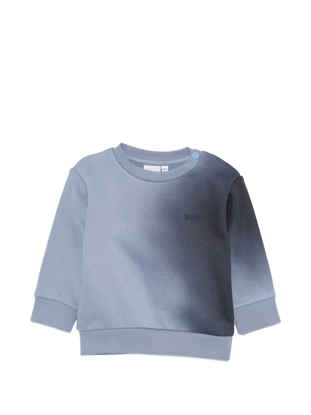 BOSS Kidswear gradient-print logo-print sweater - Blu