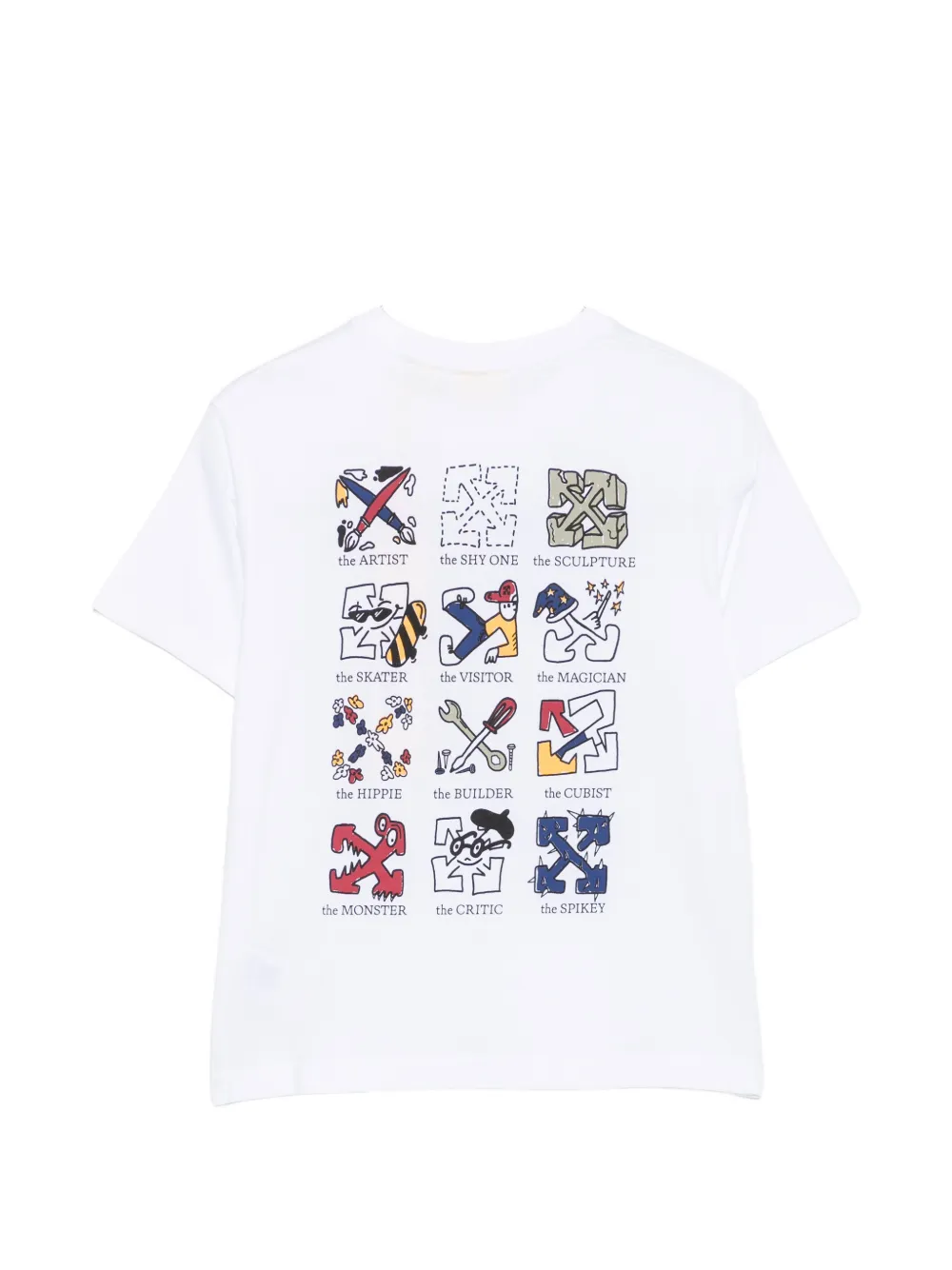 Off-White Kids T-shirt met grafische print Wit