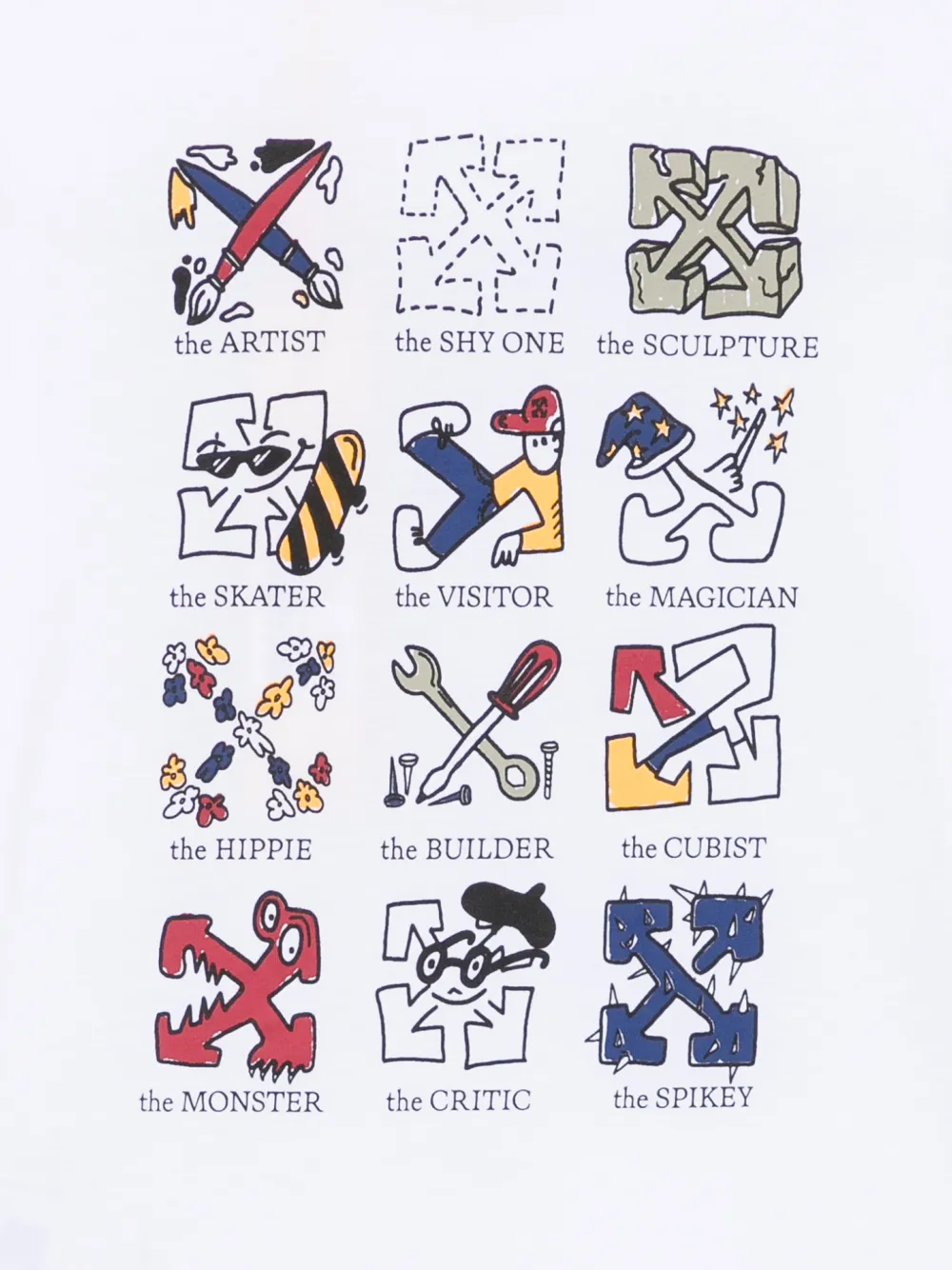 Off-White Kids T-shirt met grafische print Wit