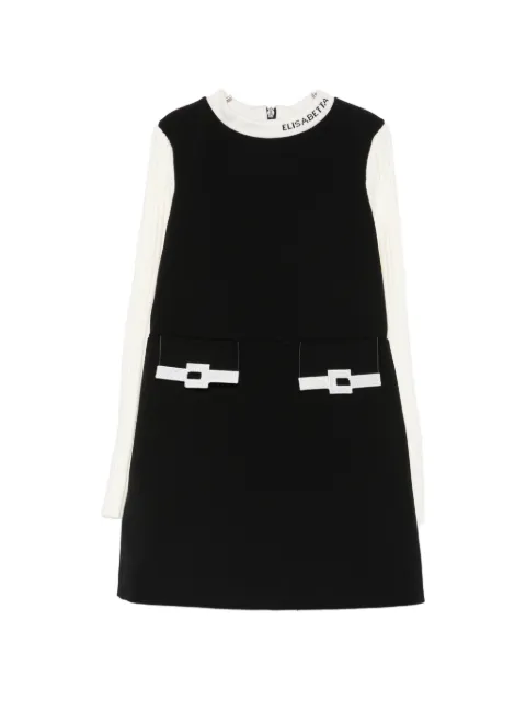 Elisabetta Franchi Kids logo-embroidered buckled dress