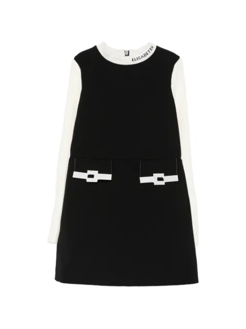 Elisabetta Franchi Kids vestido con logo bordado y hebilla