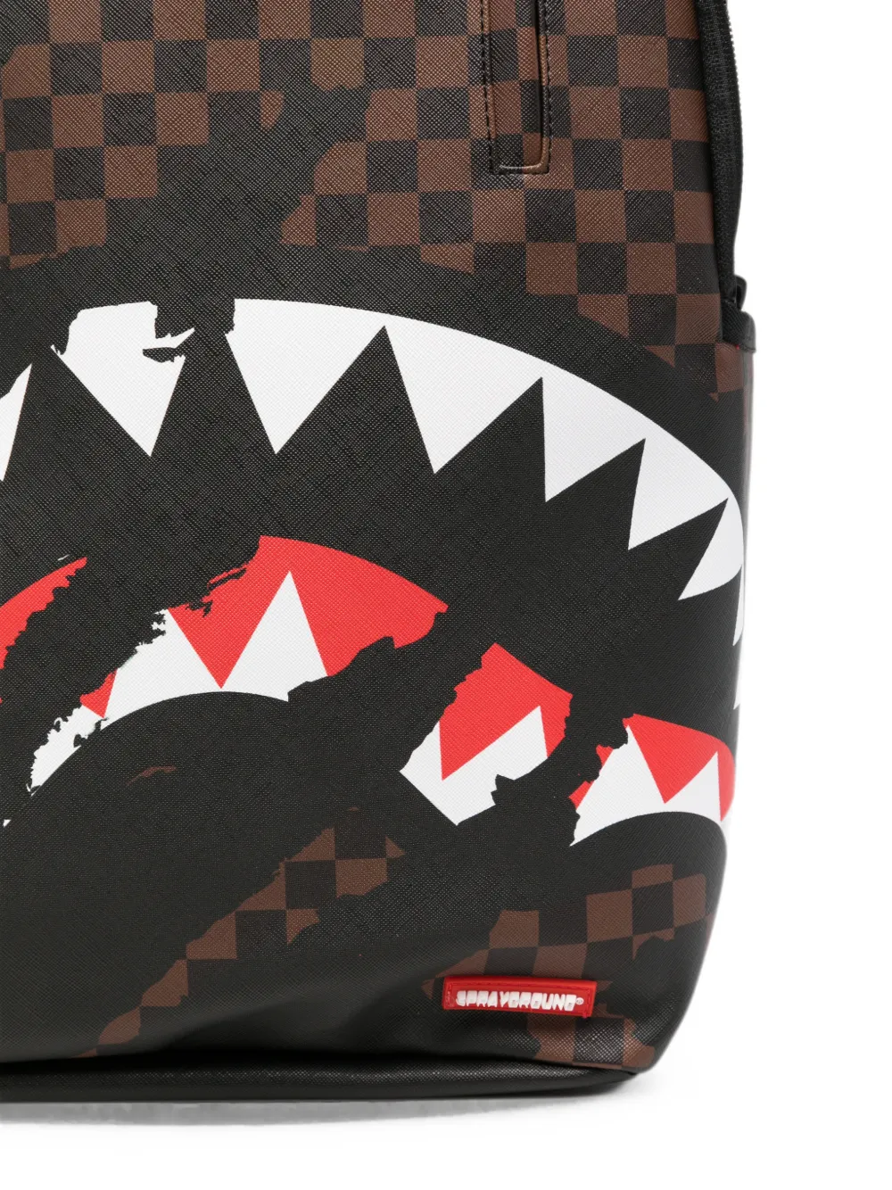 Sprayground Geruite rugzak met haaienpatroon Zwart