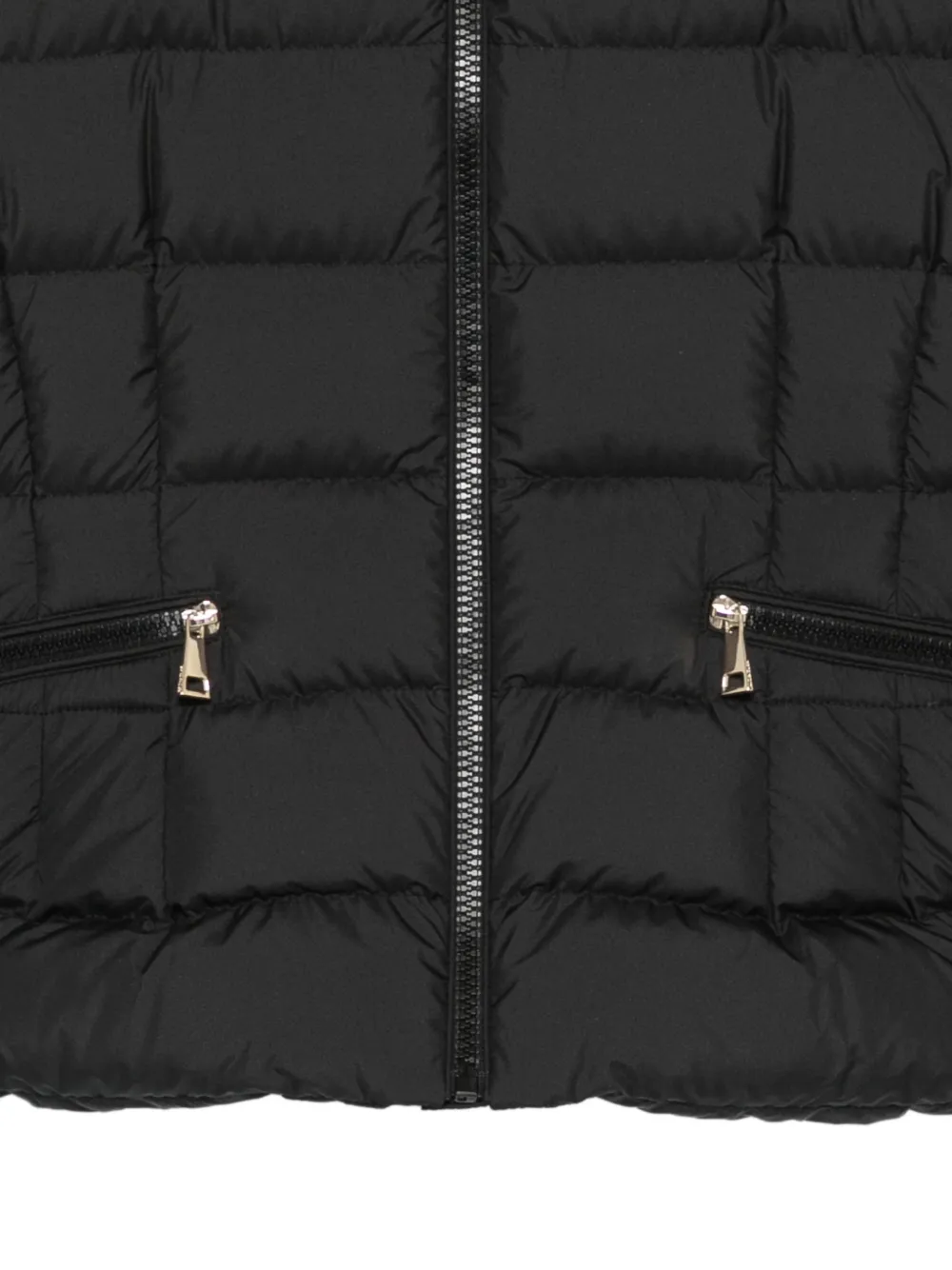 Moncler Enfant Jack met afwerking van imitatiebont Zwart