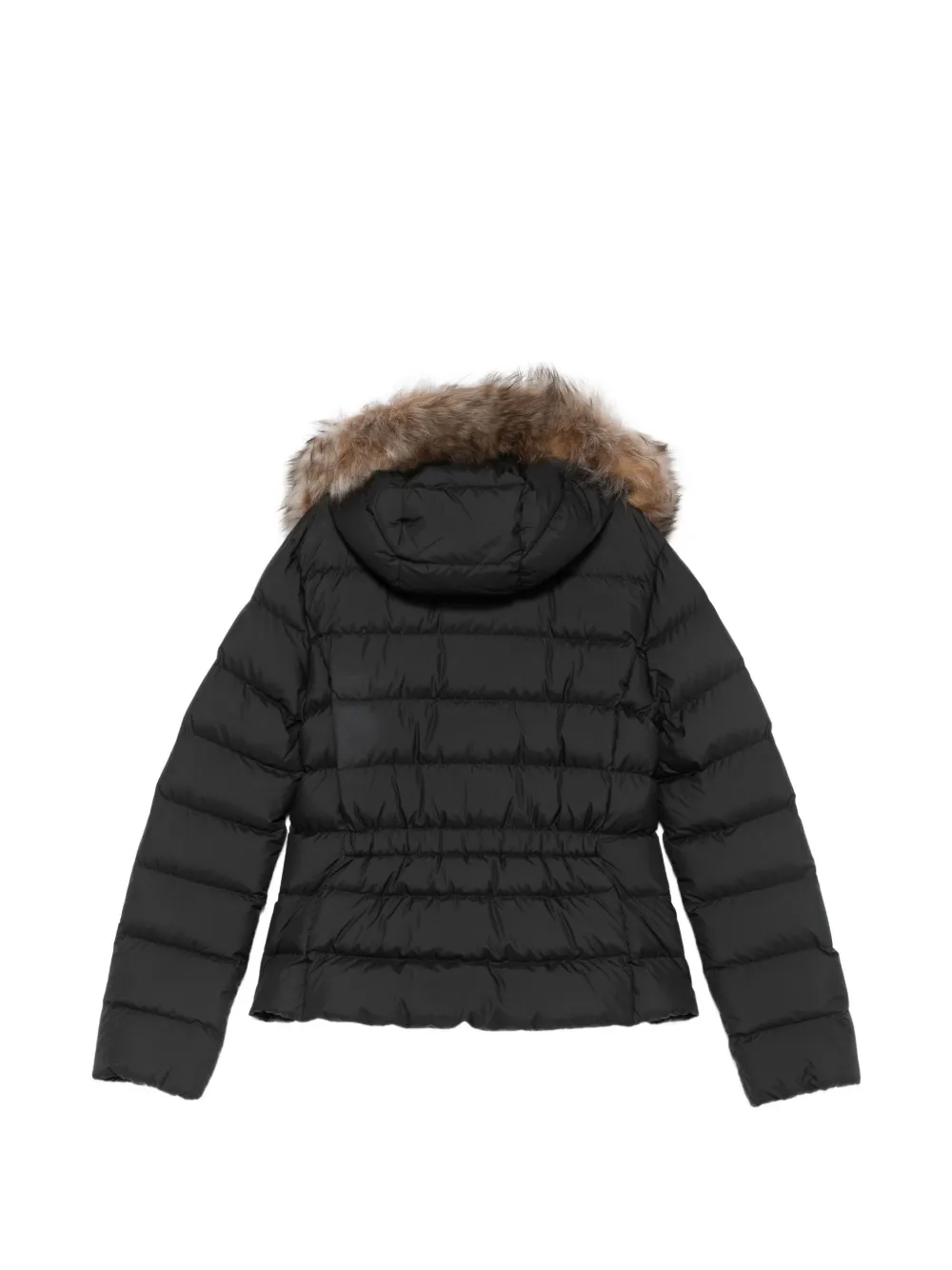 Moncler Enfant Jack met afwerking van imitatiebont Zwart