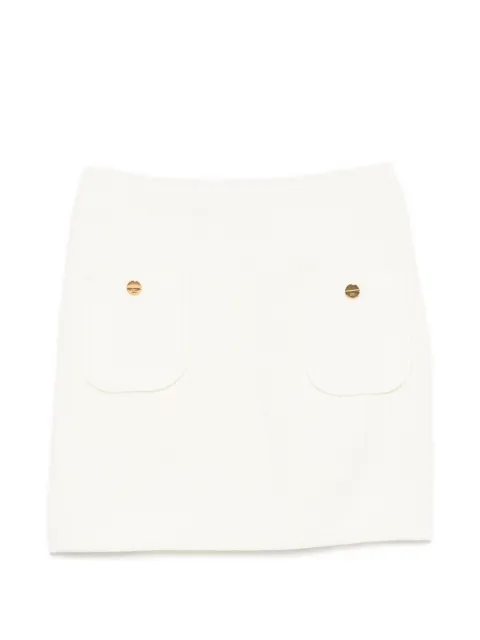 Elisabetta Franchi Kids falda con diseño tejido y placa del logo