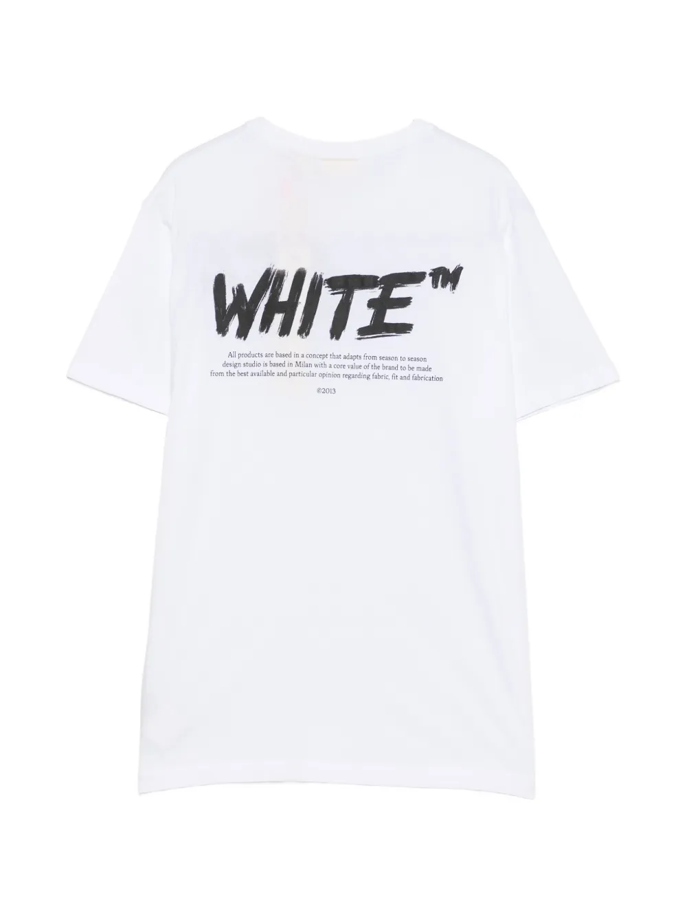 Off-White Kids Katoenen T-shirt met logoprint Wit