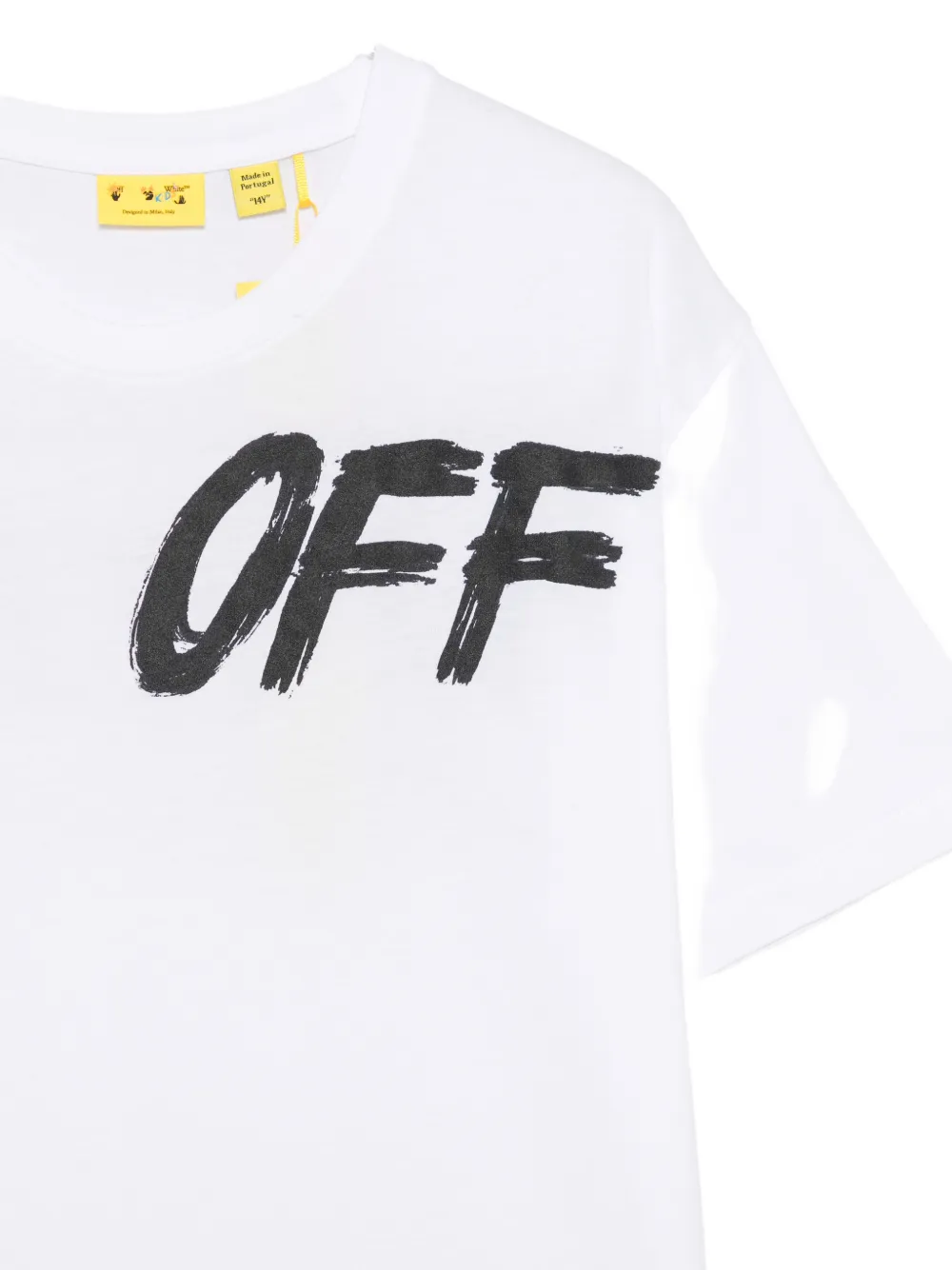 Off-White Kids Katoenen T-shirt met logoprint Wit