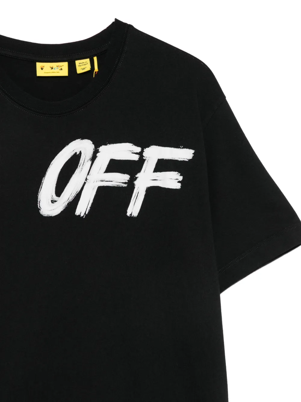 Off-White Kids Katoenen T-shirt met logoprint Zwart