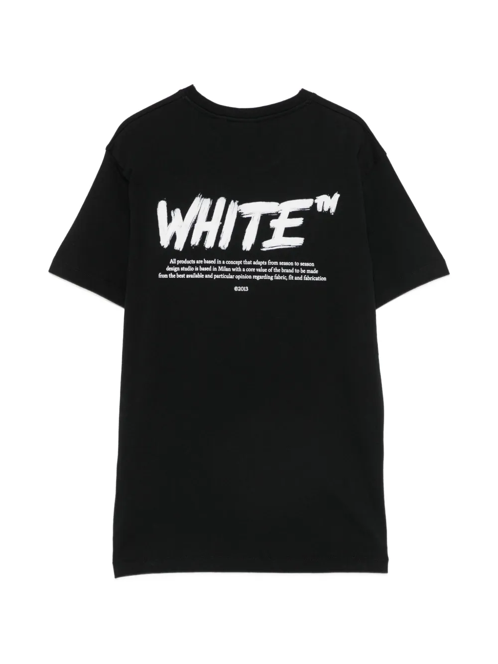 Off-White Kids Katoenen T-shirt met logoprint Zwart