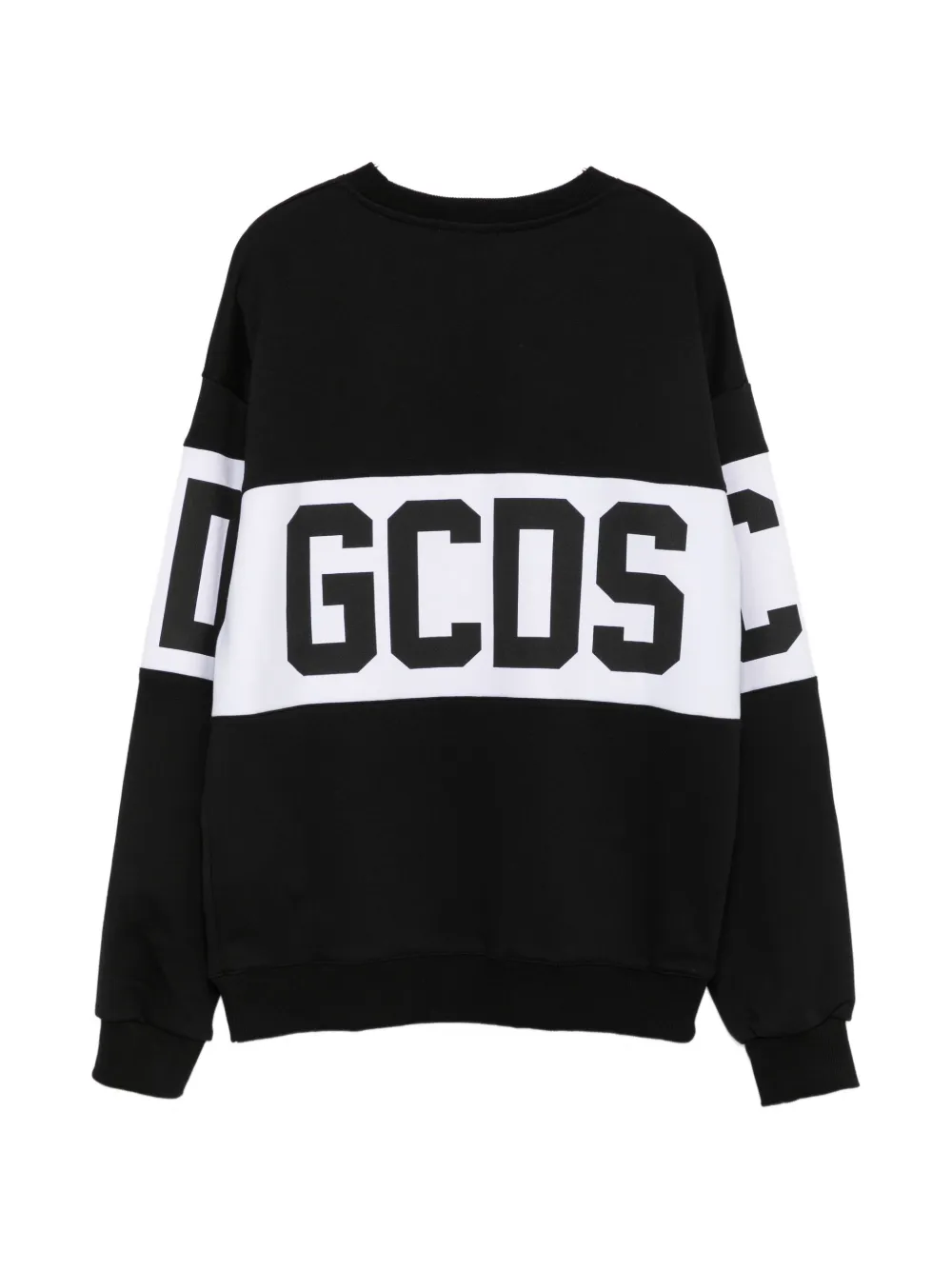Gcds Kids Trui met logoprint en vlakken Zwart