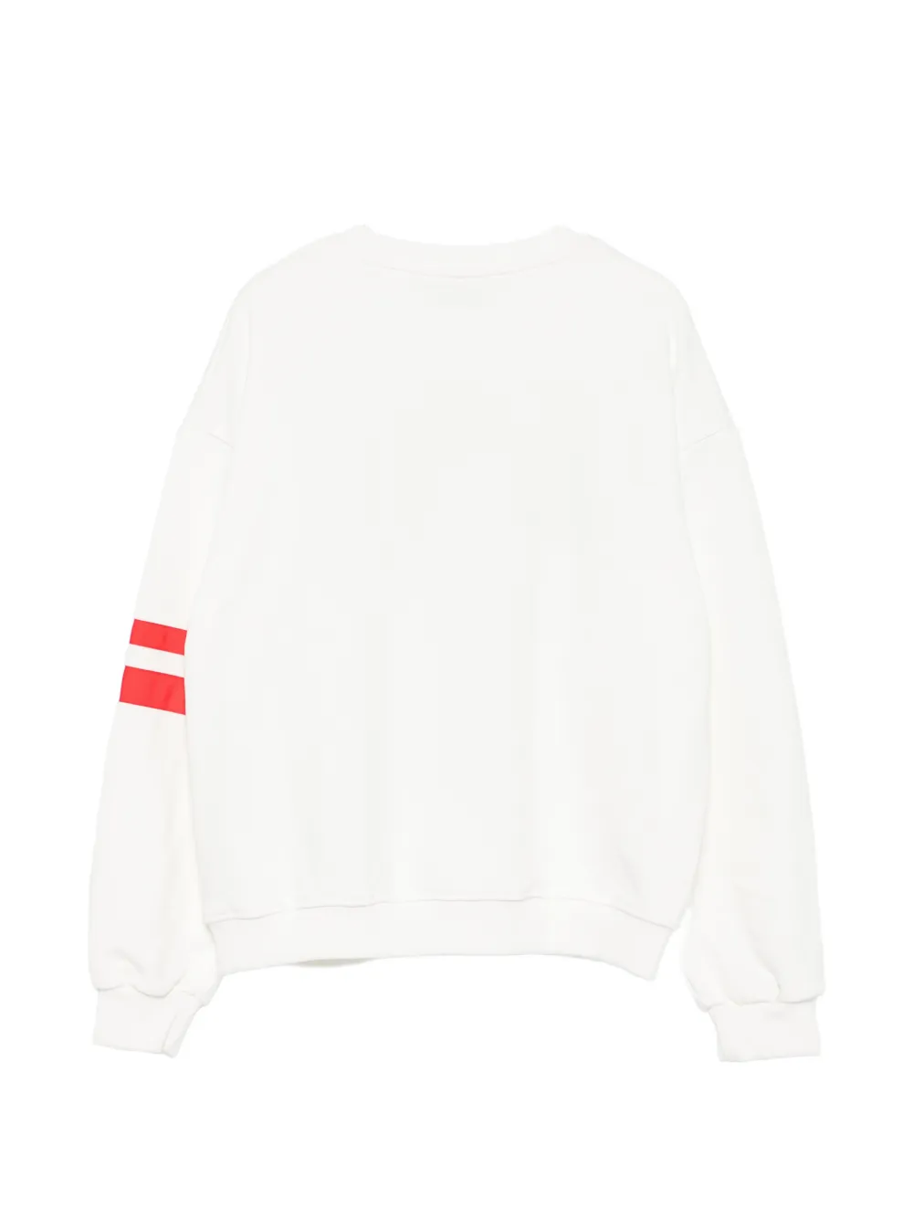 Gcds Kids Sweater met gestreepte mouwen en logopatch Wit