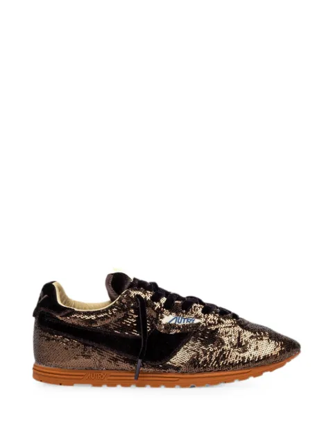 Autry Windspin Low sequin-embellished velvet sneakers