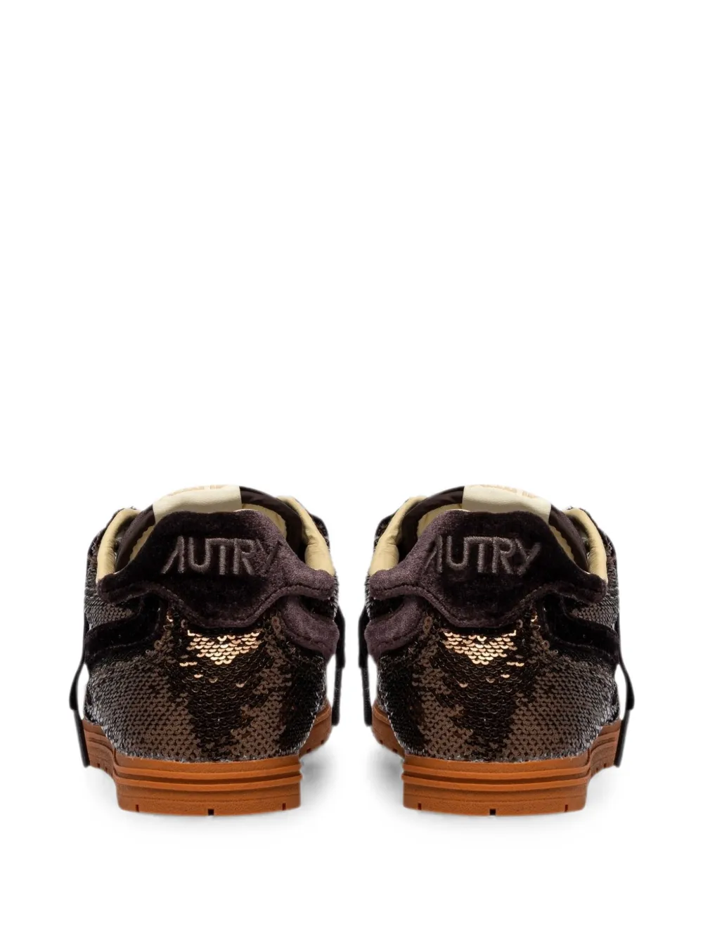 Autry Windspin Low sequin-embellished velvet sneakers Bruin