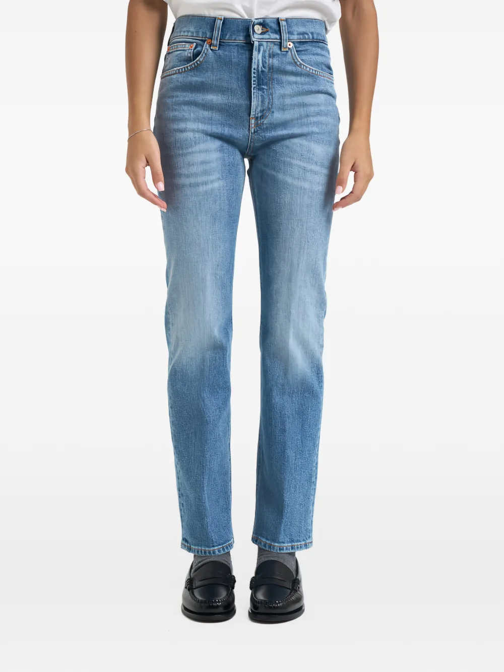 DONDUP Dafne faded straight-leg jeans - Blu
