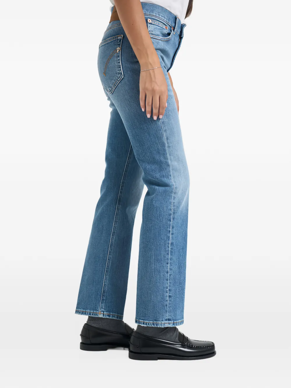 DONDUP Dafne faded straight-leg jeans Blauw