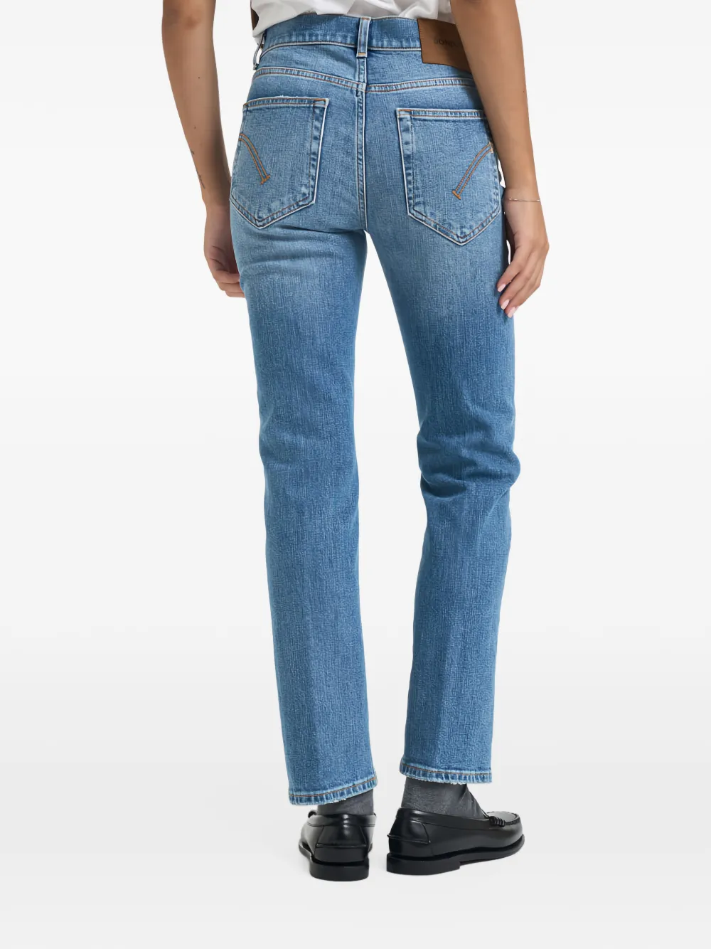 DONDUP Dafne faded straight-leg jeans Blauw
