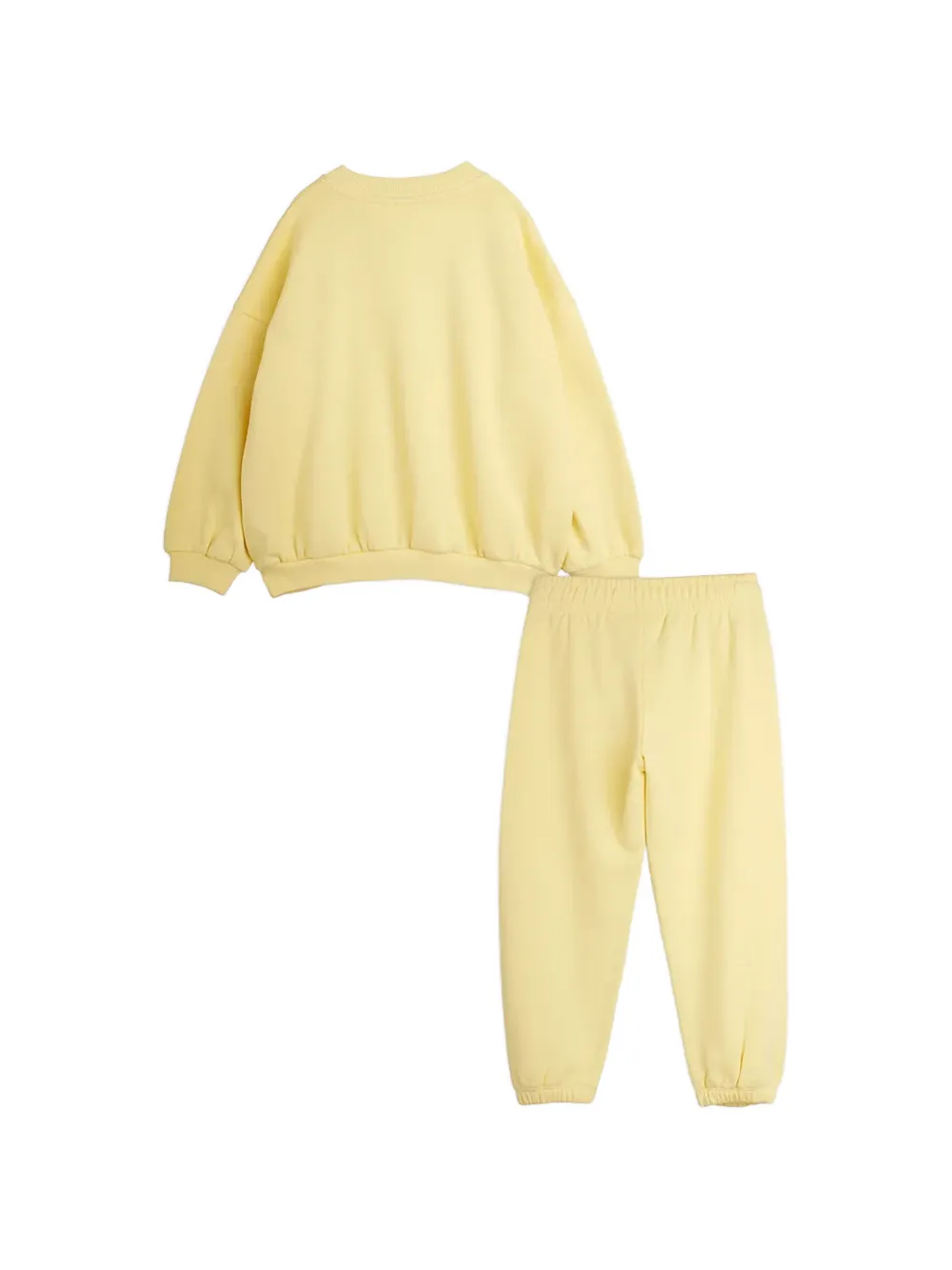 Mini Rodini Velvet Worm tracksuit set Geel