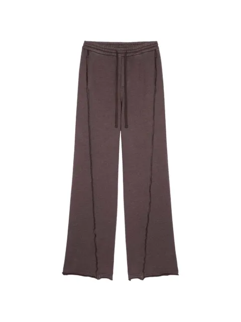 Haikure raw-edge drawstring track pants