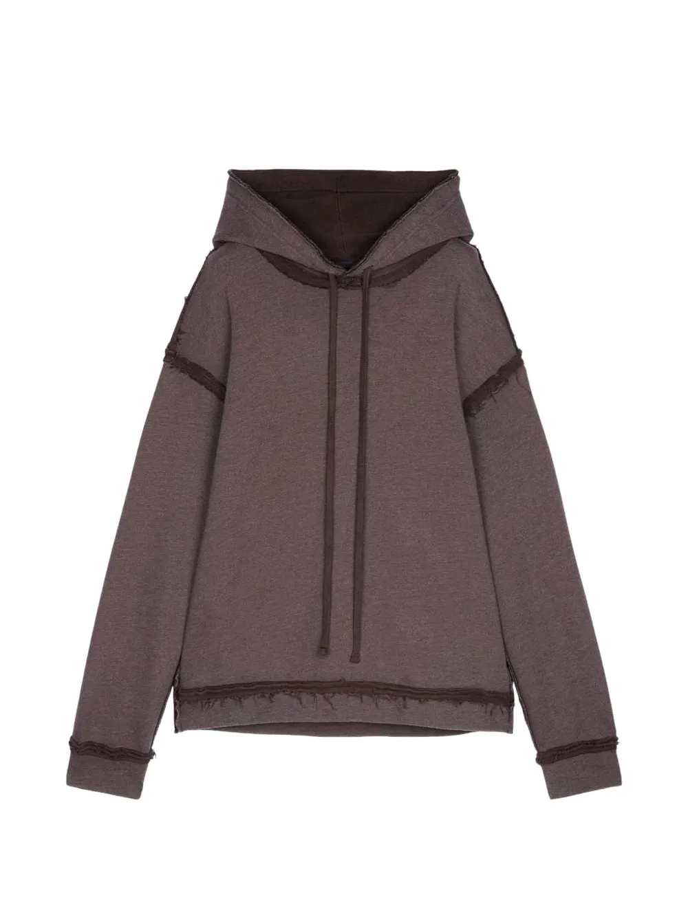 Haikure Joshua raw-edge hoodie Bruin