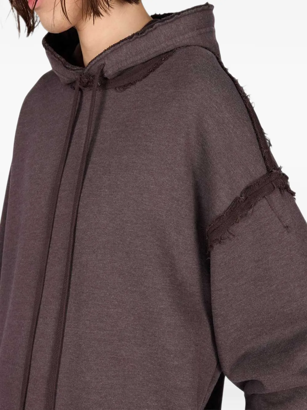 Haikure Joshua raw-edge hoodie Bruin