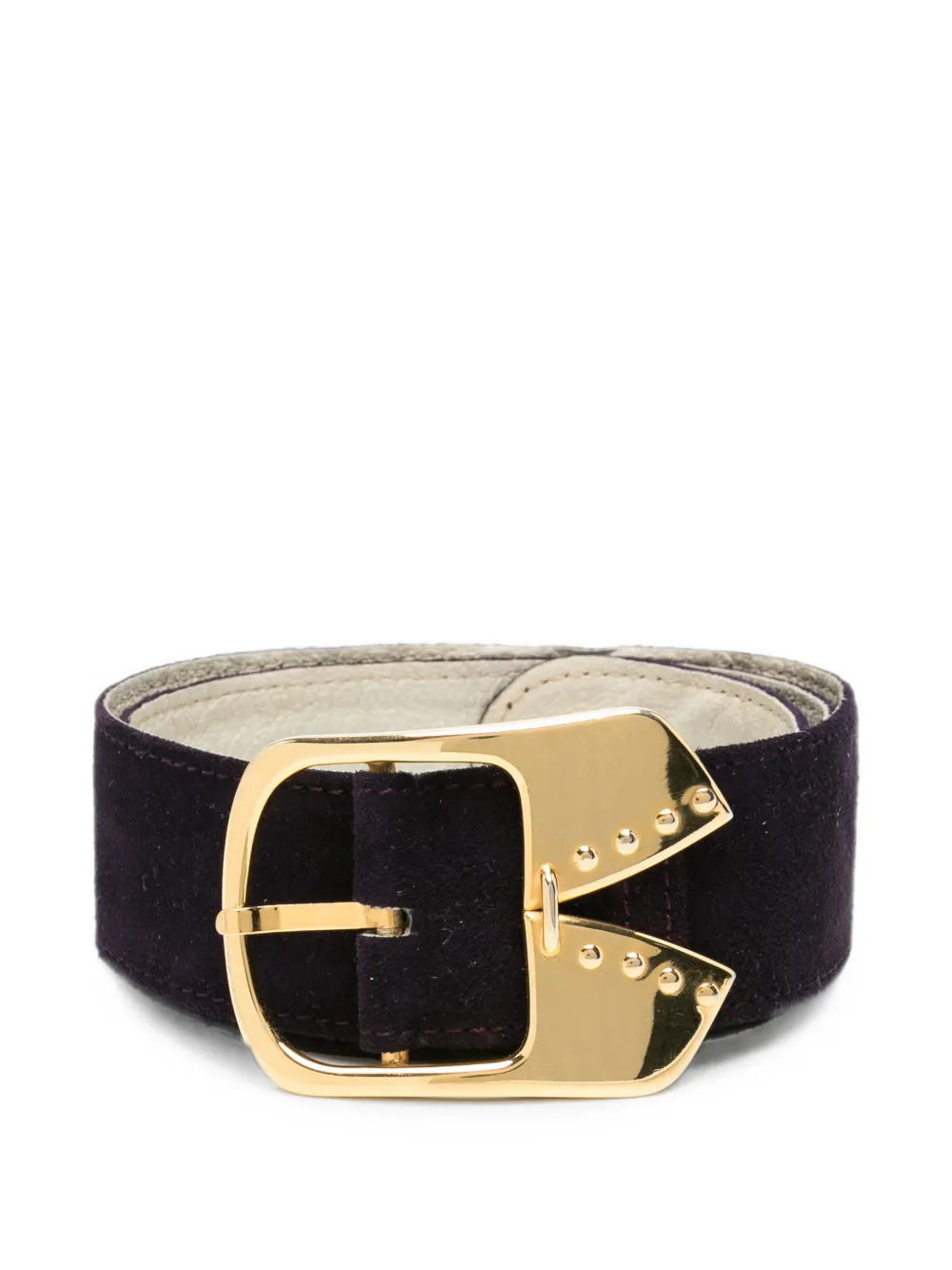 Ferragamo Pre-Owned Cintura in pelle scamosciata con fibbia anni '70 - Viola