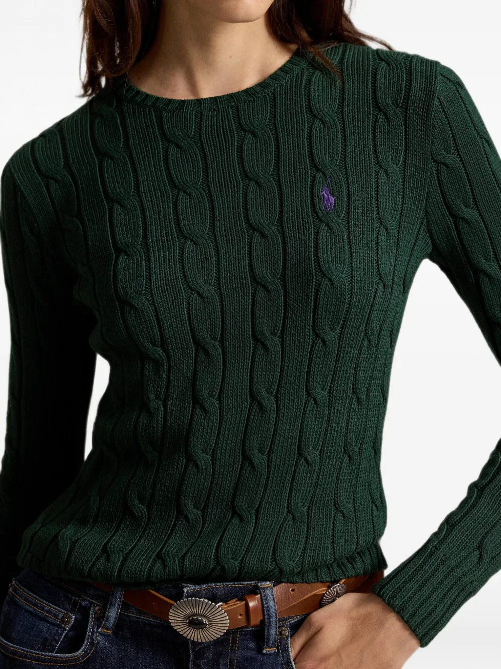 Polo Ralph Lauren Kabelgebreide katoenen trui Groen