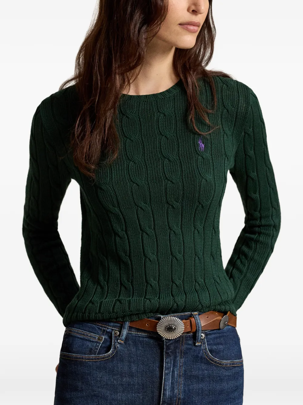 Polo Ralph Lauren Kabelgebreide katoenen trui Groen