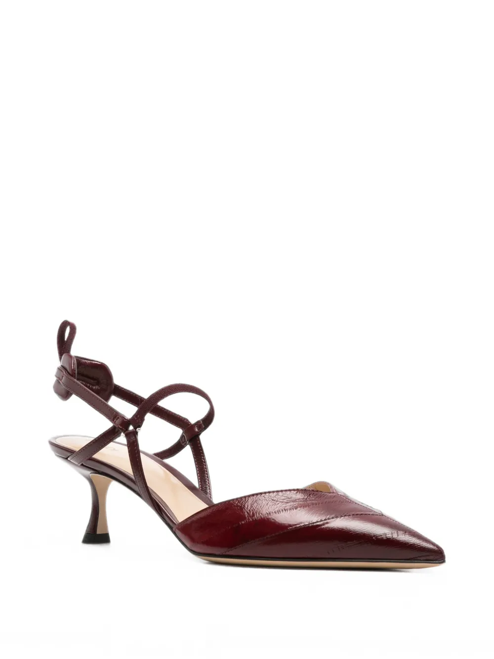 FENDI pointed-toe slingback pumps Rood