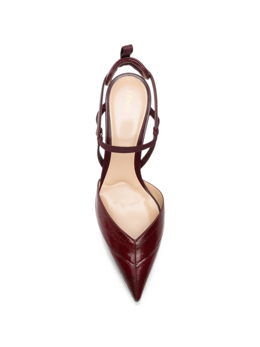 FENDI pointed-toe slingback pumps Rood