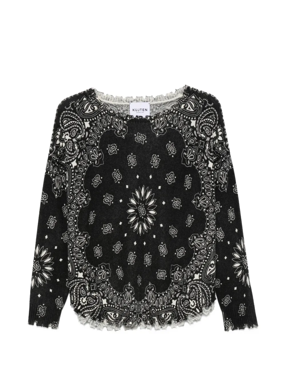 kujten bandana-print sweater - Schwarz