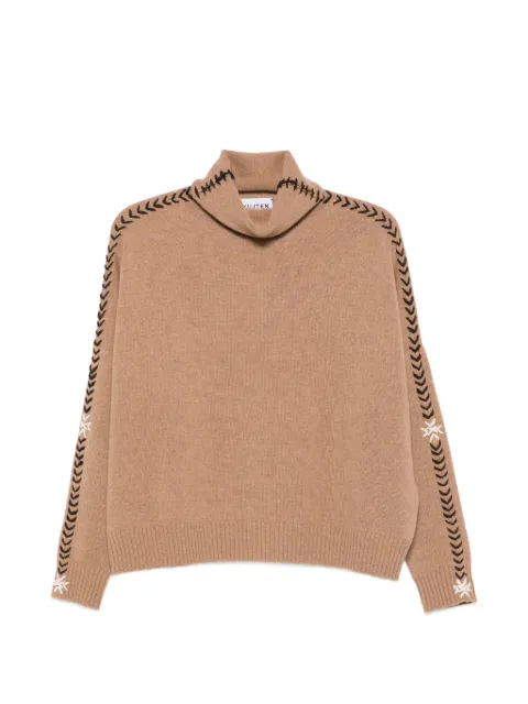 kujten Thea Snow whipstitch-trim sweater