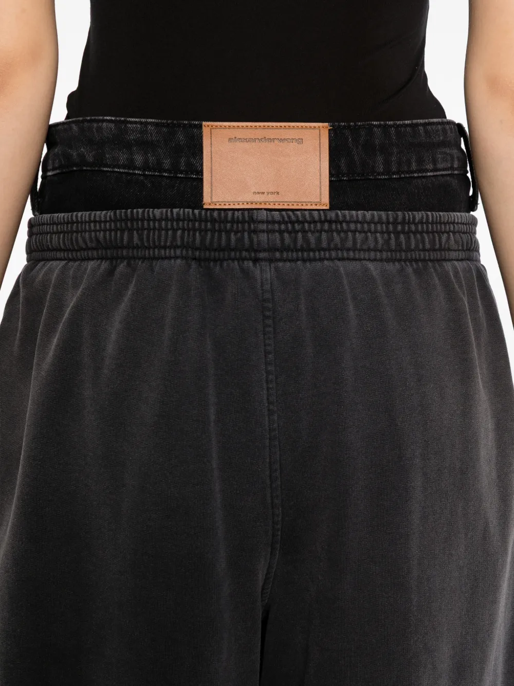 Alexander Wang pre-style slashed sweatpant pants Zwart