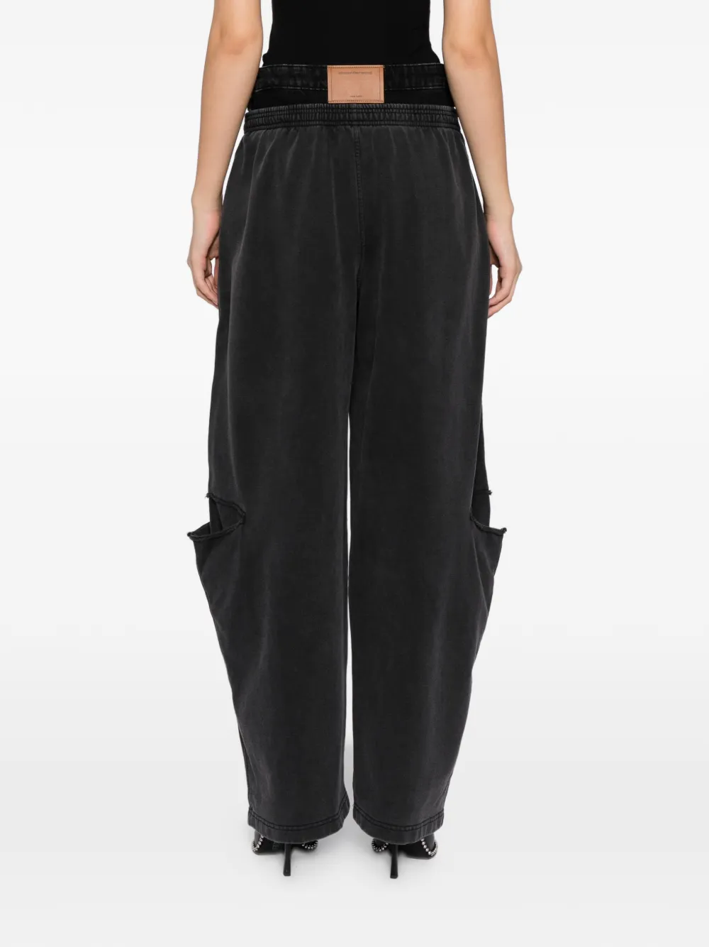 Alexander Wang pre-style slashed sweatpant pants Zwart
