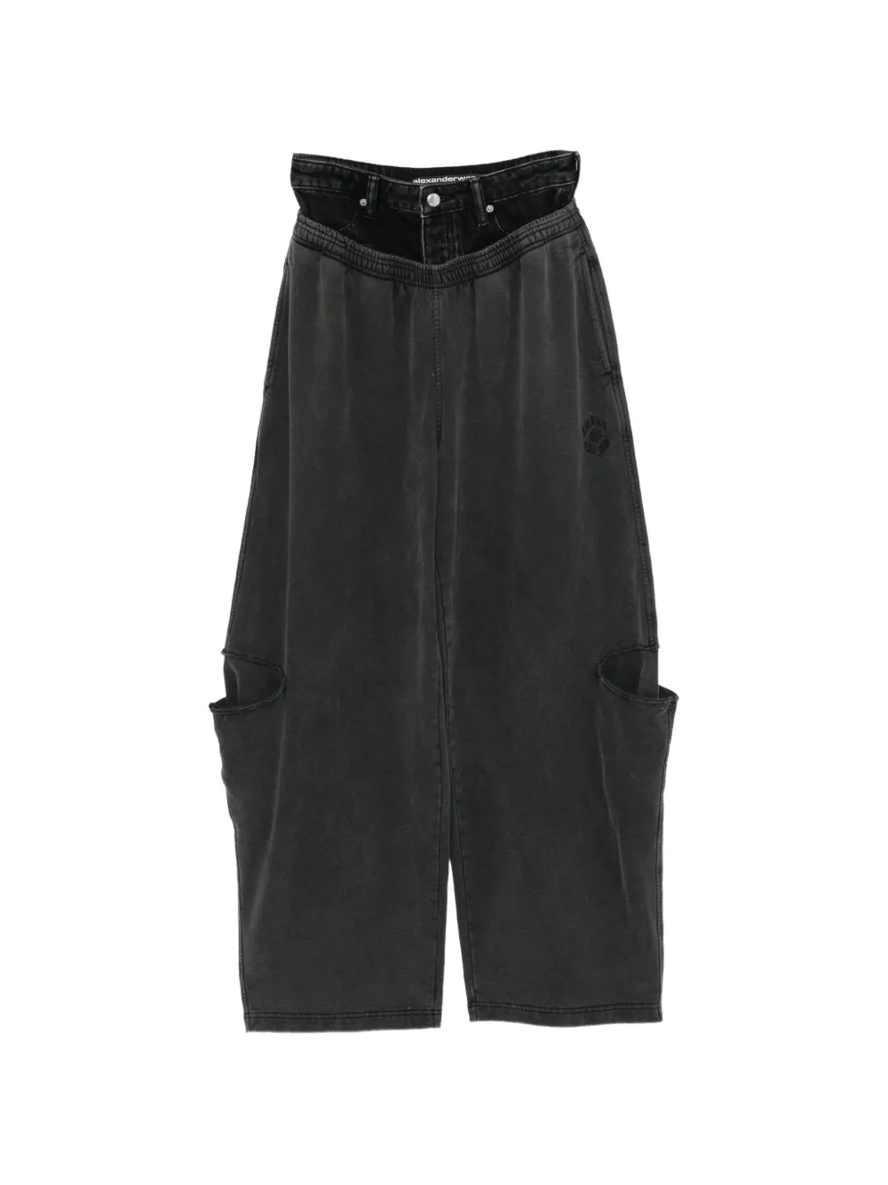 Alexander Wang pre-style slashed sweatpant pants - Noir