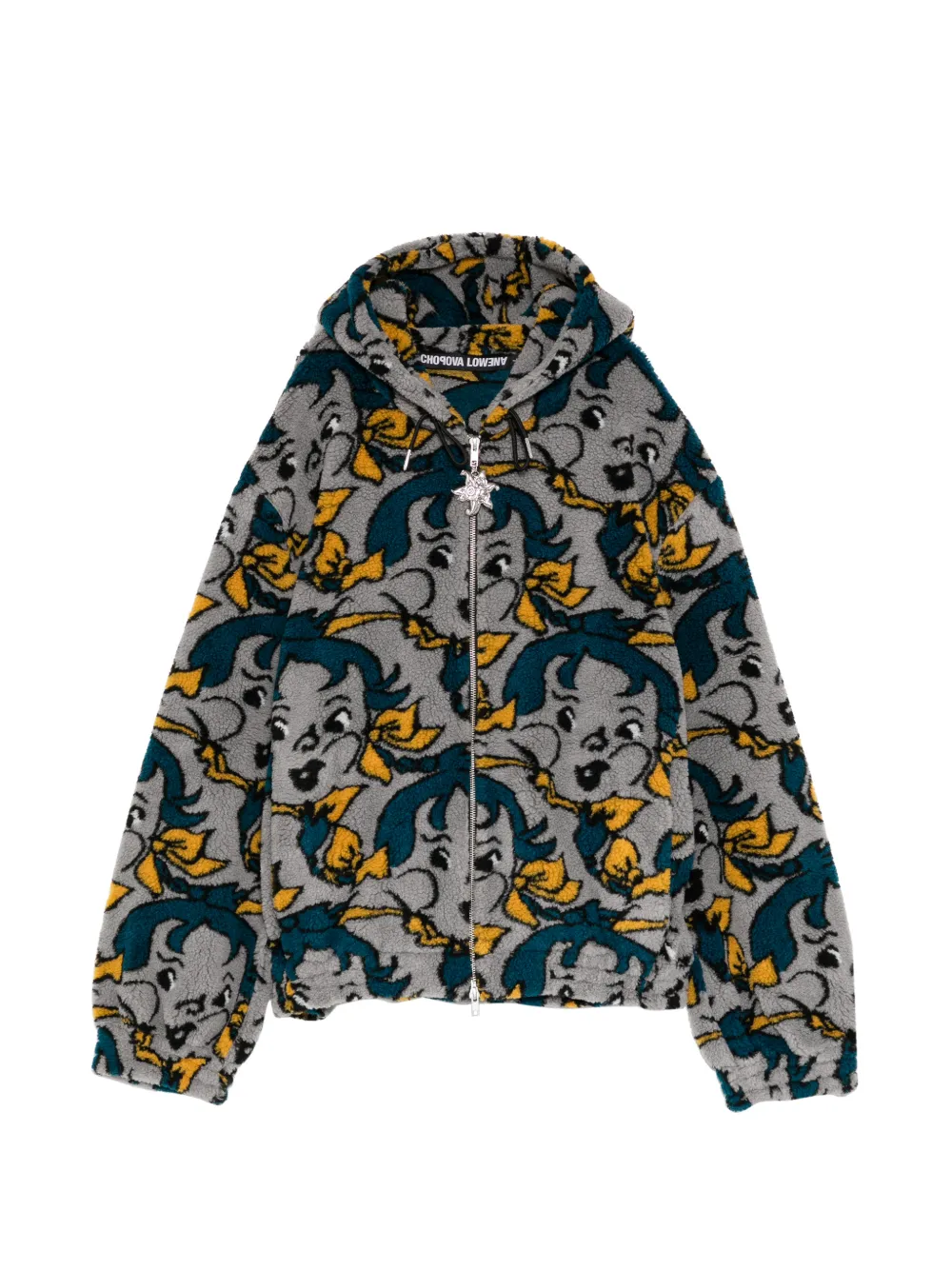 Chopova Lowena Cheeky Girl fleece hoodie - Gris
