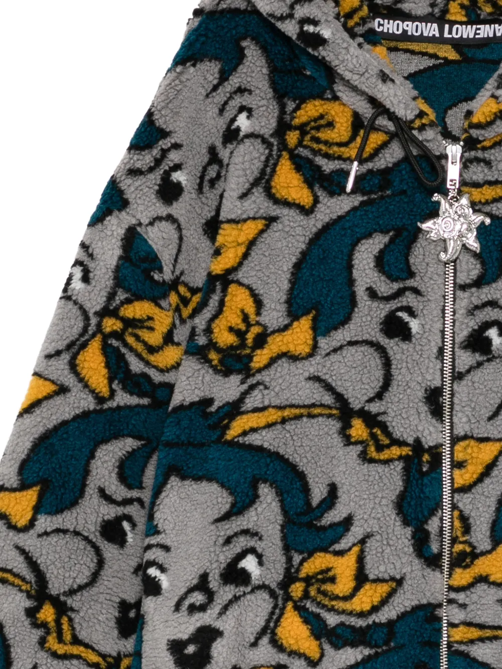 Chopova Lowena Cheeky Girl fleece hoodie Grijs