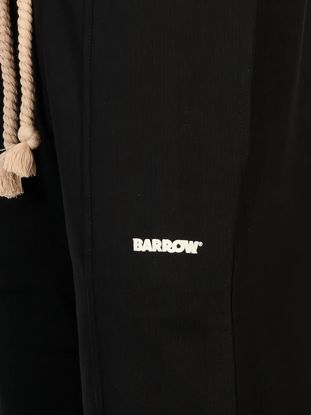 BARROW Trainingsbroek met logo-print en trekkoord van touw Zwart