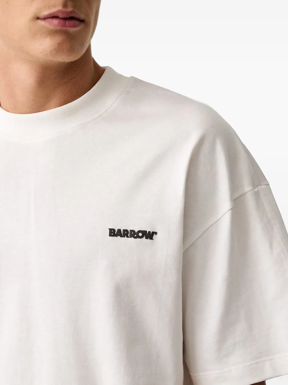 BARROW T-shirt met logoprint Wit